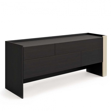 Комод-буфет из натурального шпона в оттенке графит