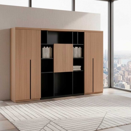 Шкаф для руководителя из МДФ в шпоне