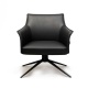 Офисное кресло из черной экокожи для переговорных и конференц-залов