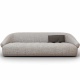 Диван в серой ткани с наполнением пух-перо и ППУ