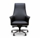 Кресло для руководителя из экокожи в черном цвете