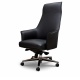 Кресло для руководителя из экокожи в черном цвете